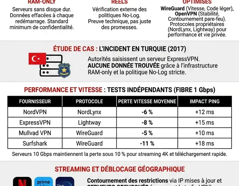 Infografica: Les meilleurs VPN en 2026 : Comparaison ind&eacute;pendante de la vitesse, de la confidentialit&eacute; et du prix.