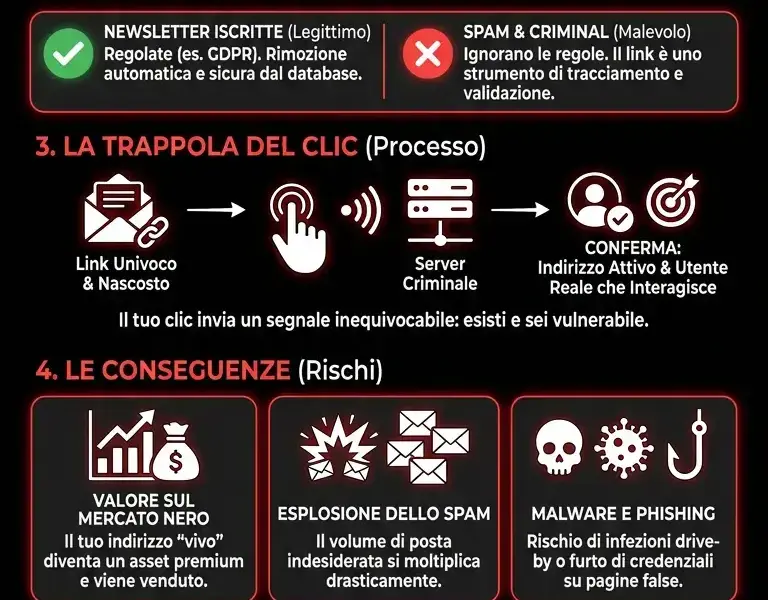 Infografica: L'inganno del tasto Cancellami: cosa succede davvero al tuo clic