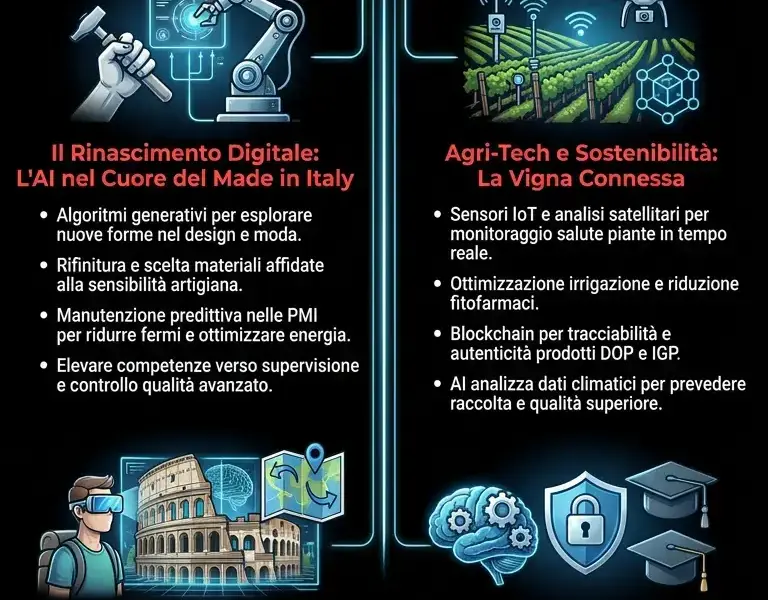 Infografica: L'Italia Digitale del 2026: Tra Intelligenza Artificiale e Tradizione Mediterranea