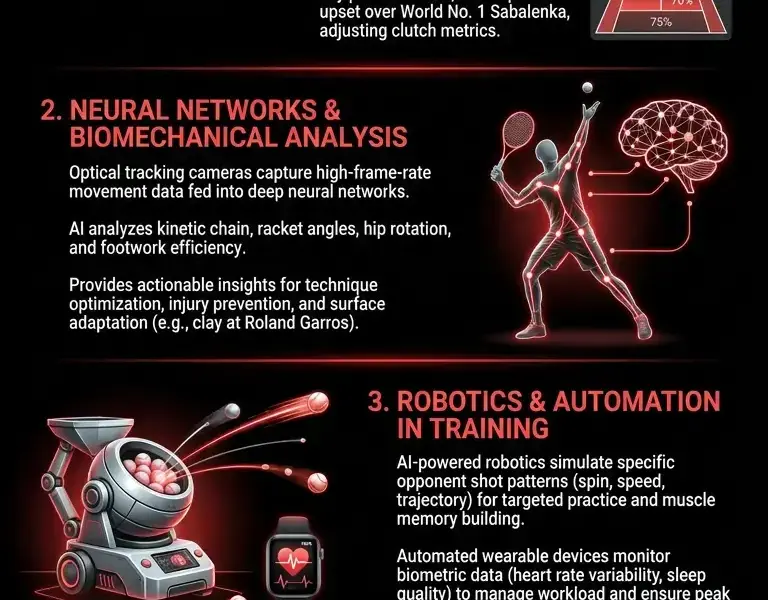 Infografica: Machine Learning Analysis Of Hailey Baptiste's Tennis Metrics