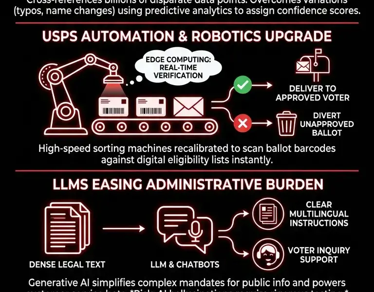 Infografica: Machine Learning Integration in Federal Mail-In Voting Mandates