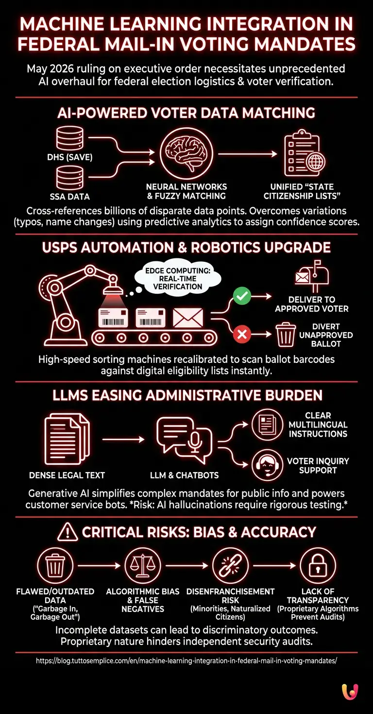 Machine Learning Integration in Federal Mail-In Voting Mandates - Summary Infographic