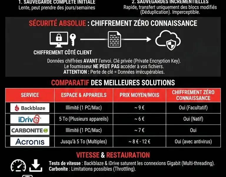 Infografica: Meilleure sauvegarde cloud personnelle&nbsp;: Comparaison, prix et guide ultime