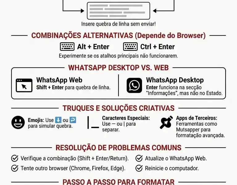 Infografica: Mudar de linha no WhatsApp Web: o guia definitivo