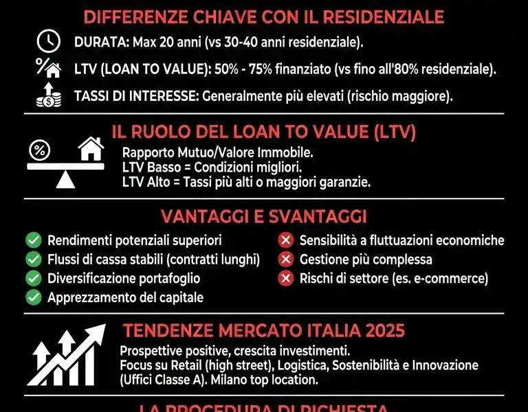 Infografica: Mutuo Commerciale: Guida all'Investimento in Negozi e Uffici