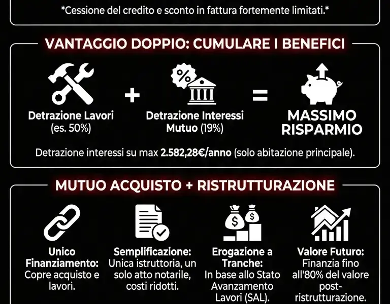 Infografica: Mutuo e Bonus Ristrutturazione: Guida per Risparmiare