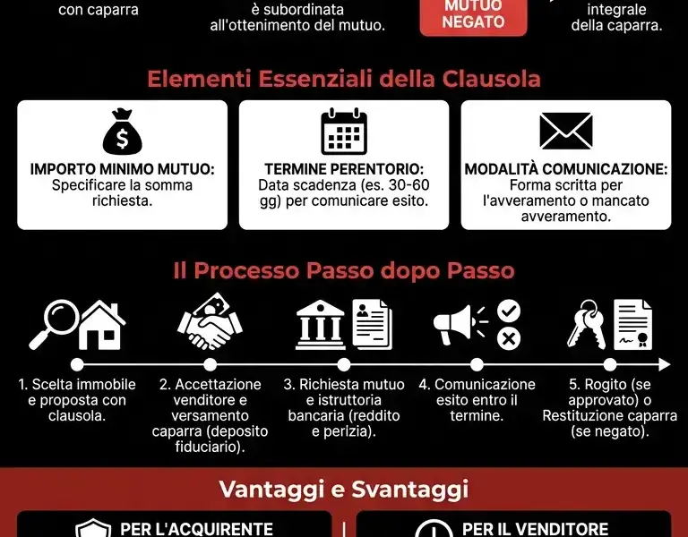 Infografica: Mutuo negato? Salva la caparra con la proposta vincolata
