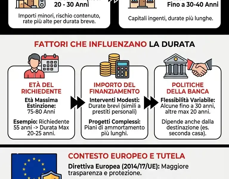 Infografica: Mutuo Ristrutturazione: Qual &egrave; la Durata Massima?