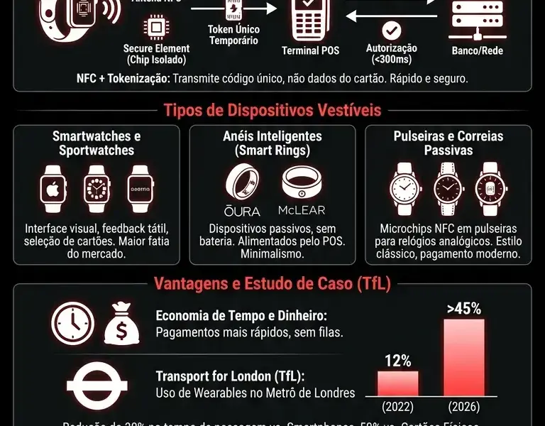 Infografica: O futuro do Contactless: Smartwatches, An&eacute;is Inteligentes e Wearables