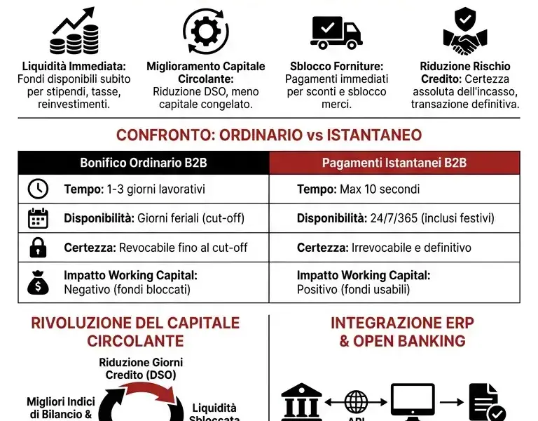 Infografica: Pagamenti Istantanei B2B: Come il Real-Time Trasforma le Aziende