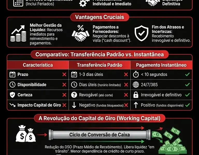 Infografica: Pagamentos Instant&acirc;neos B2B: Como o Tempo Real Transforma as Empresas