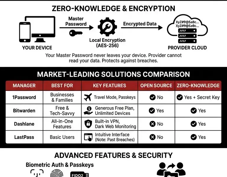Infografica: Password Manager: A Guide to Choosing the Most Secure Password Manager