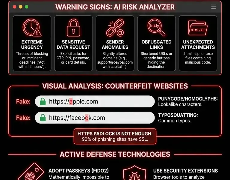 Infografica: Phishing in 2026: How to Recognize the Most Sophisticated Online Scams