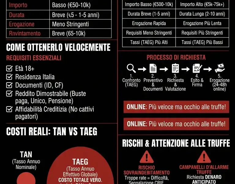 Infografica: Piccoli Prestiti: Guida Completa e Veloce