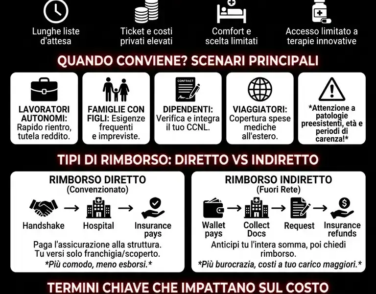 Infografica: Polizza sanitaria integrativa: quando conviene davvero?
