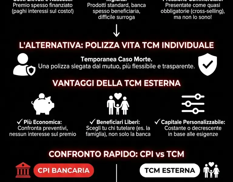 Infografica: Polizze CPI: le alternative che la banca non ti dice