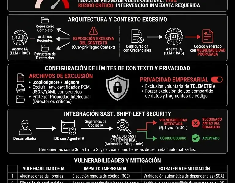 Infografica: Prevenci&oacute;n de vulnerabilidades en agentes de codificaci&oacute;n: Gu&iacute;a de seguridad para el c&oacute;digo de IA