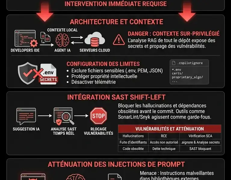 Infografica: Pr&eacute;venir les vuln&eacute;rabilit&eacute;s dans les agents de codage&nbsp;: Guide de s&eacute;curit&eacute; du code IA