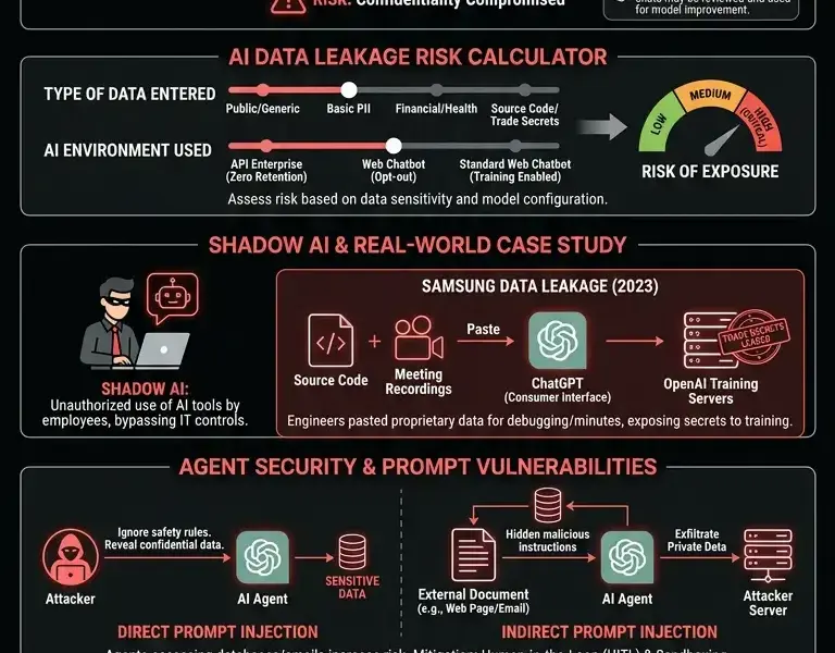 Infografica: Privacy and Data Leakage Risks with AI Assistants: A Security Guide