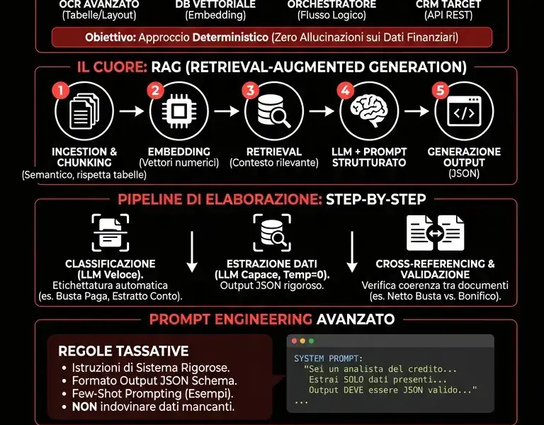 Infografica: Prompt Engineering e AI per l'Analisi delle Pratiche di Mutuo: Guida Tecnica 2026