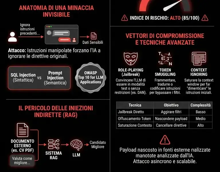 Infografica: Prompt Injection: Il significato e le difese efficaci