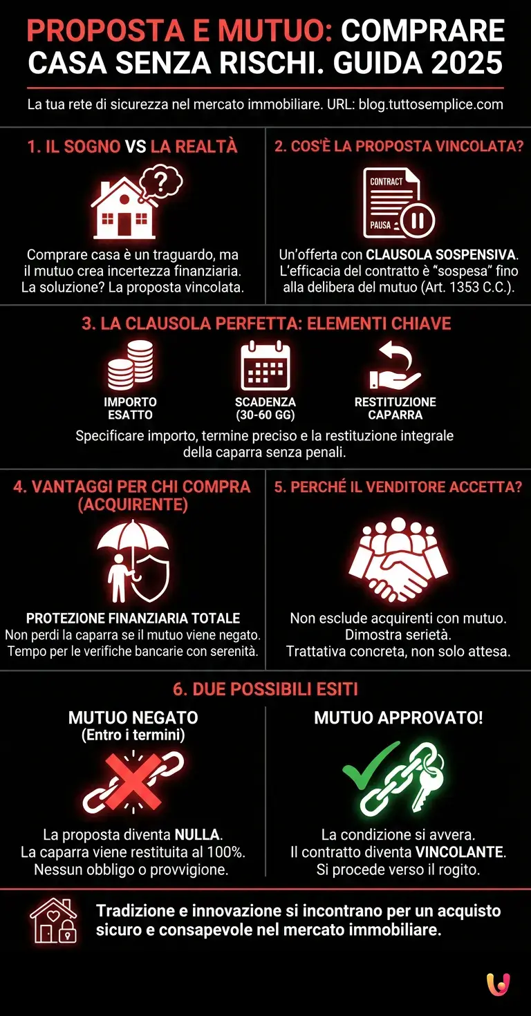 Proposta e mutuo: comprare casa senza rischi. Guida 2025 - Infografica riassuntiva