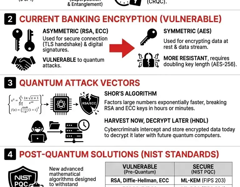 Infografica: Quantum Computing and Cryptography: Are Bank Passwords at Risk?