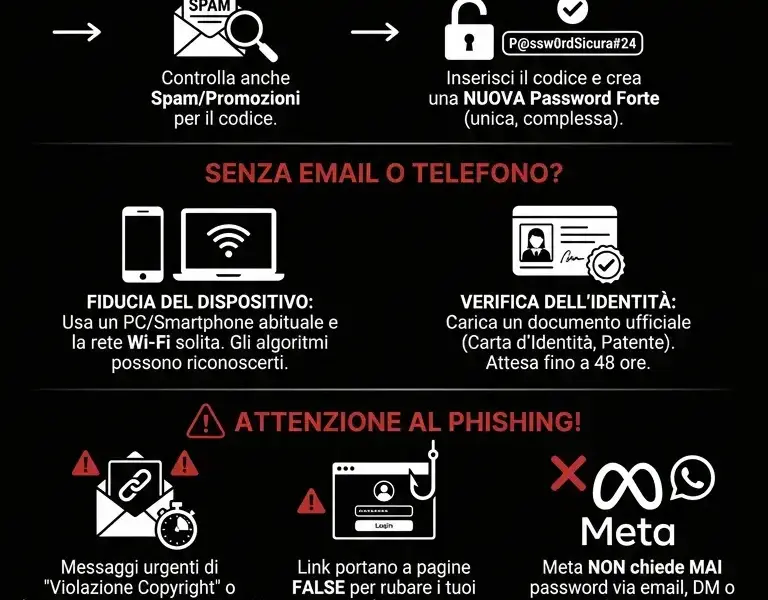 Infografica: Recuperare Password Facebook: Guida Definitiva e Sicura