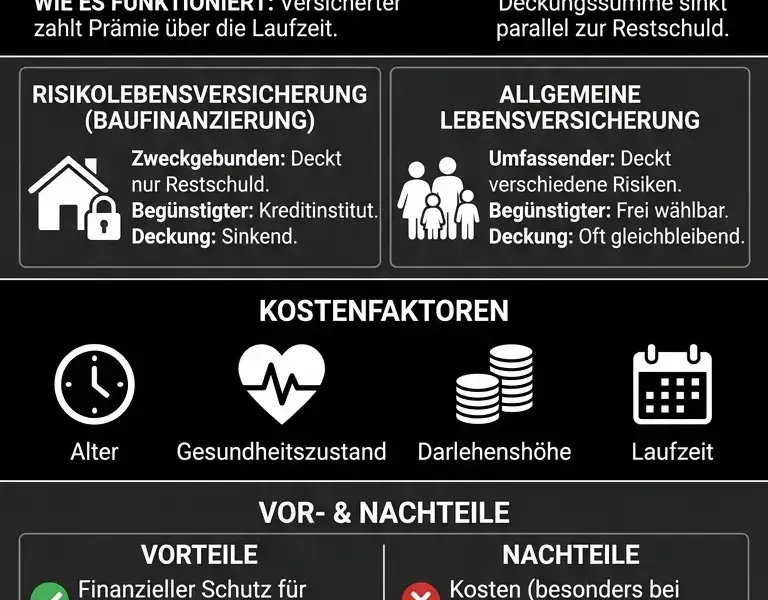 Infografica: Risikolebensversicherung f&uuml;r die Baufinanzierung: Lohnt es sich?