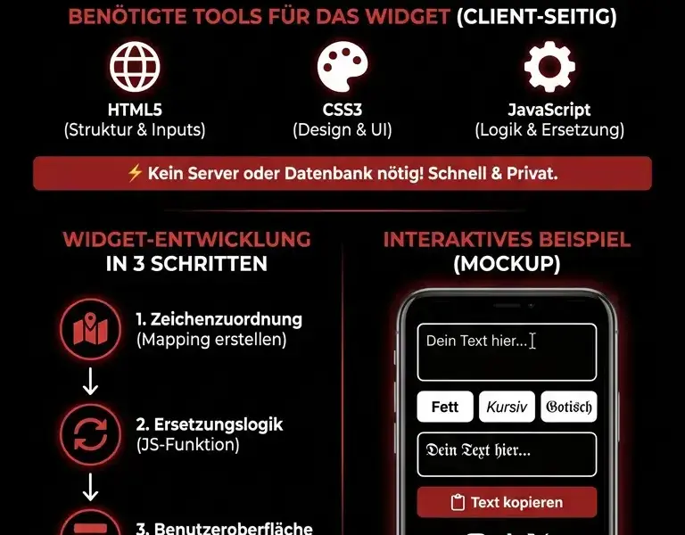 Infografica: Schriftarten-Generator f&uuml;r Bios: Umfassender Leitfaden und Unicode-Widget