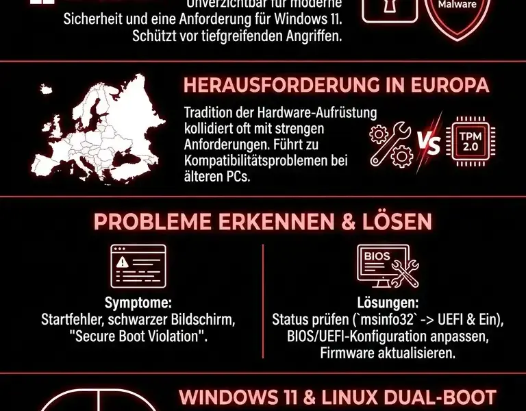 Infografica: Secure Boot am PC: Der Leitfaden zur L&ouml;sung aller Probleme
