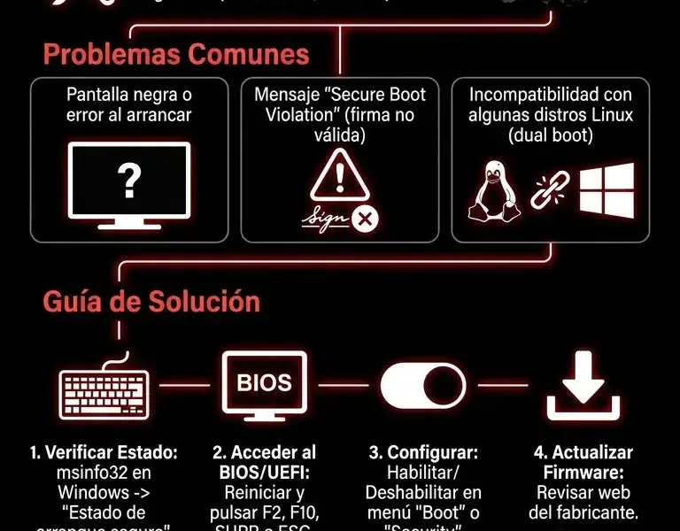 Infografica: Secure Boot en PC: la gu&iacute;a para solucionar todos los problemas