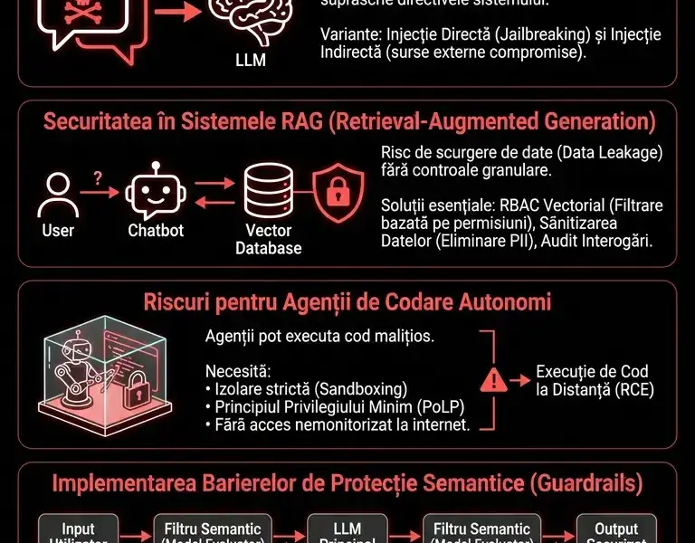 Infografica: Securitatea LLM: Ghidul Definitiv pentru Chatboți și Agenți de Codare