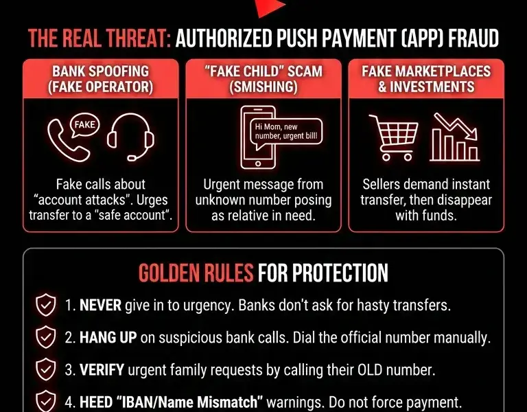 Infografica: Security in Instant Payments: How to Protect Yourself from Scams