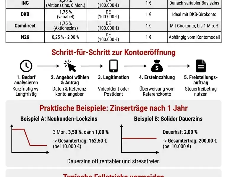Infografica: Tagesgeld Vergleich 2026: Welche Bank zahlt im Mai die h&ouml;chsten Zinsen?
