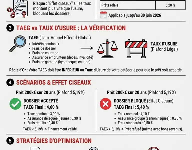 Infografica: Taux d'usure juin 2026 : Ce que &ccedil;a change pour votre cr&eacute;dit immobilier