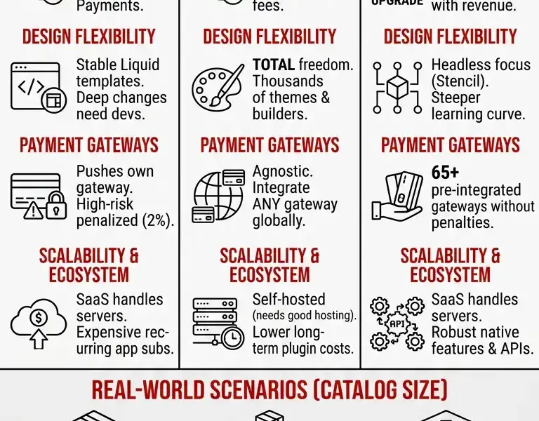 Infografica: The Best E-commerce Platforms: Shopify vs WooCommerce vs BigCommerce