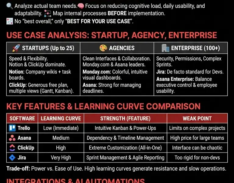 Infografica: The Best Project Management Software: A Complete Comparison for 2026