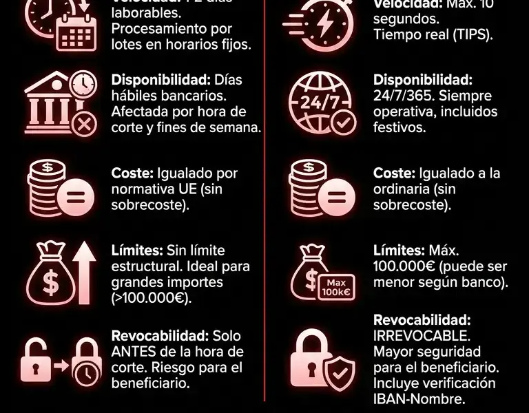 Infografica: Transferencia inmediata u ordinaria: cu&aacute;l elegir y cu&aacute;ndo