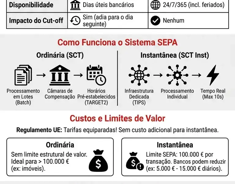 Infografica: Transfer&ecirc;ncia Instant&acirc;nea ou Ordin&aacute;ria: Qual Escolher e Quando