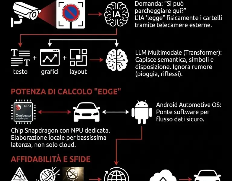 Infografica: Volvo EX60: LLM multimodale per l'analisi dei cartelli di sosta