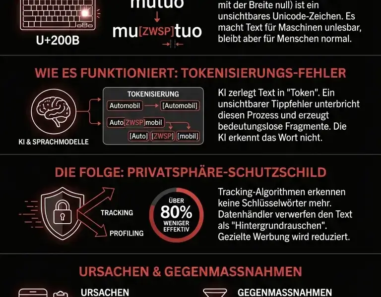 Infografica: Wie ein Tippfehler Tracking-Systeme umgeht