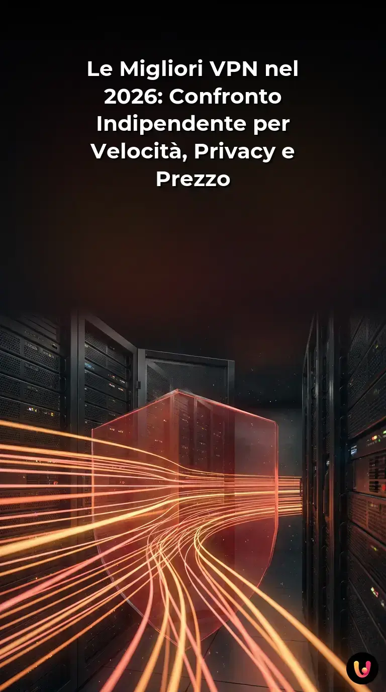 Infografica che confronta le migliori VPN del 2026 per privacy, velocit&agrave; e streaming.