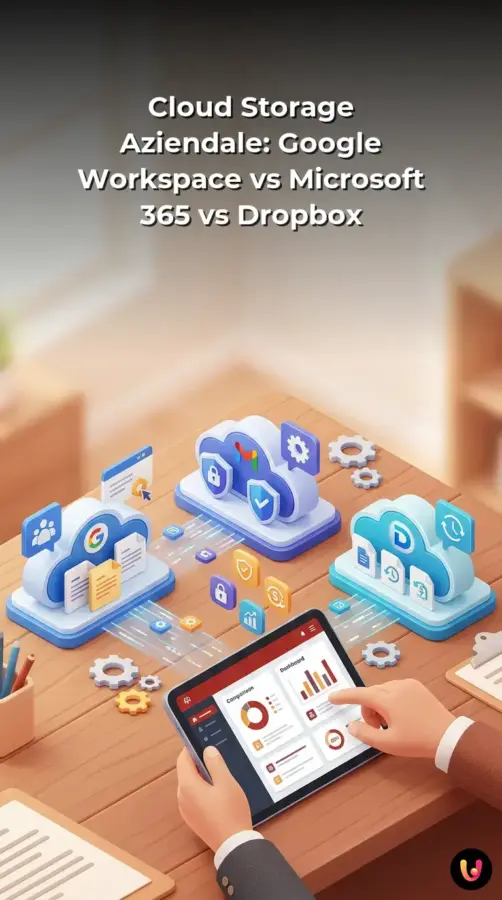 Cloud Storage Aziendale: Google Workspace vs Microsoft 365 vs Dropbox | Storia Visuale