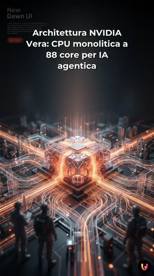 Architettura NVIDIA Vera: CPU monolitica a 88 core per IA agentica | Storia Visuale