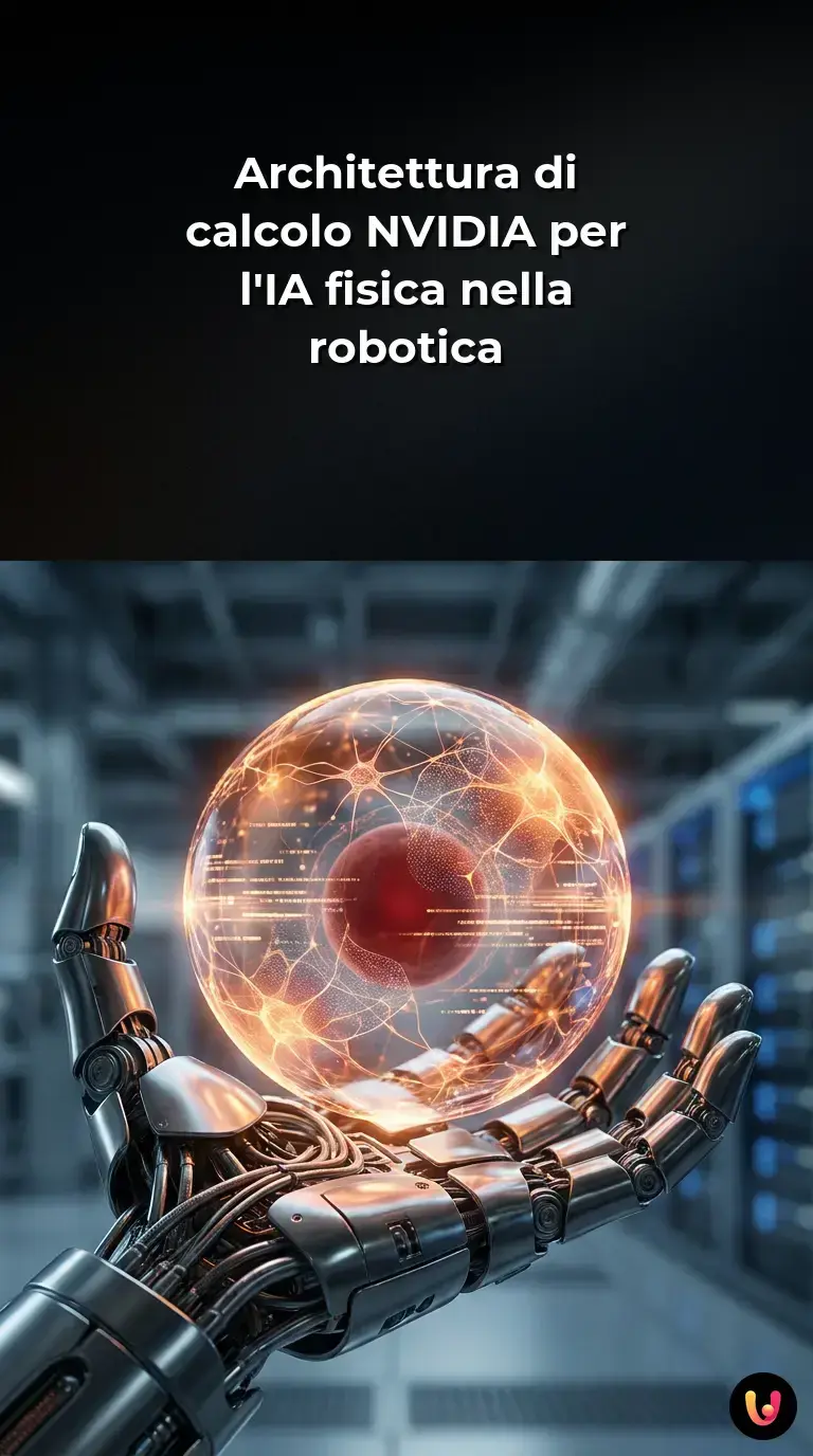 Braccio robotico industriale avanzato mosso dall'intelligenza artificiale in una fabbrica moderna.