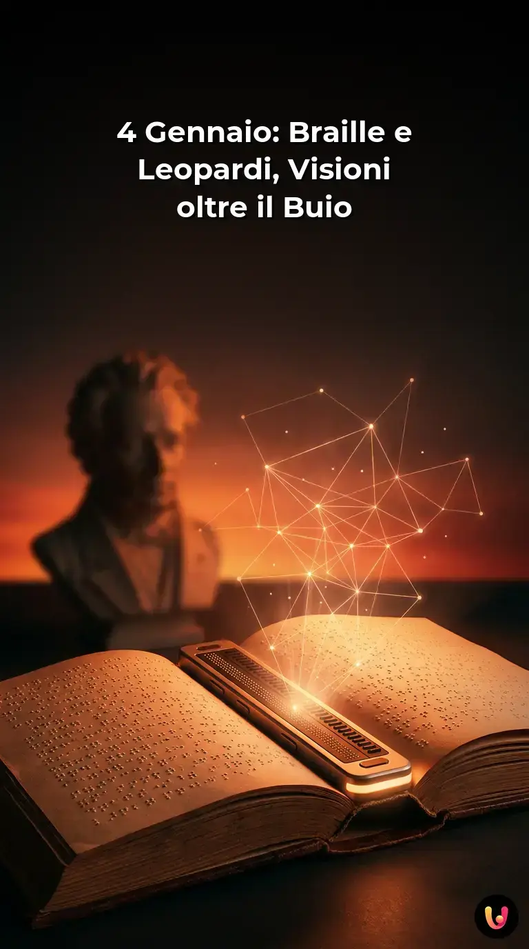 Confronto visivo tra il codice Braille tradizionale e le moderne tecnologie di accessibilit&agrave;.