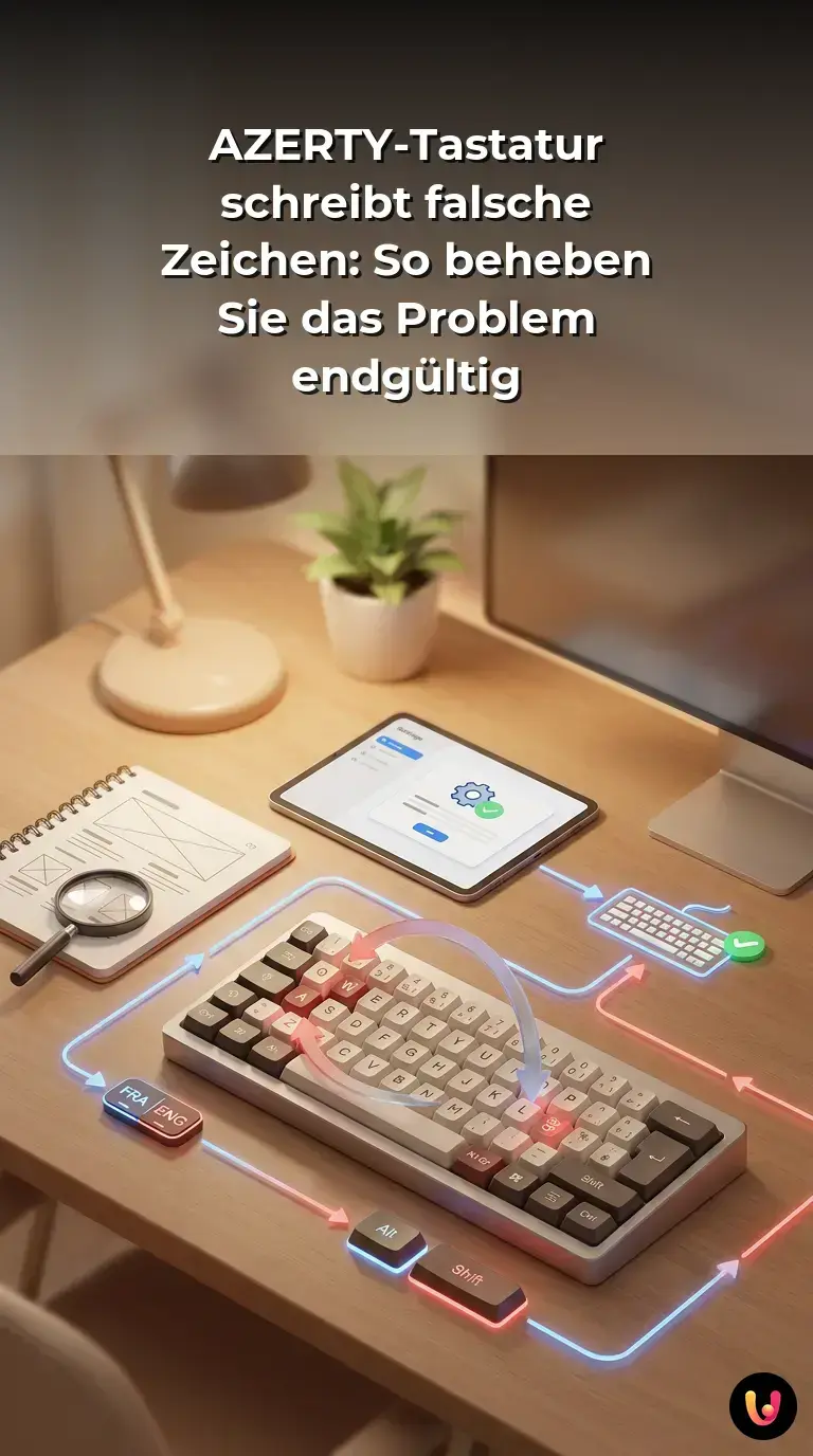Nahaufnahme einer AZERTY-Tastatur mit Hervorhebung der Tasten Alt und Shift f&uuml;r das Windows-Layout.