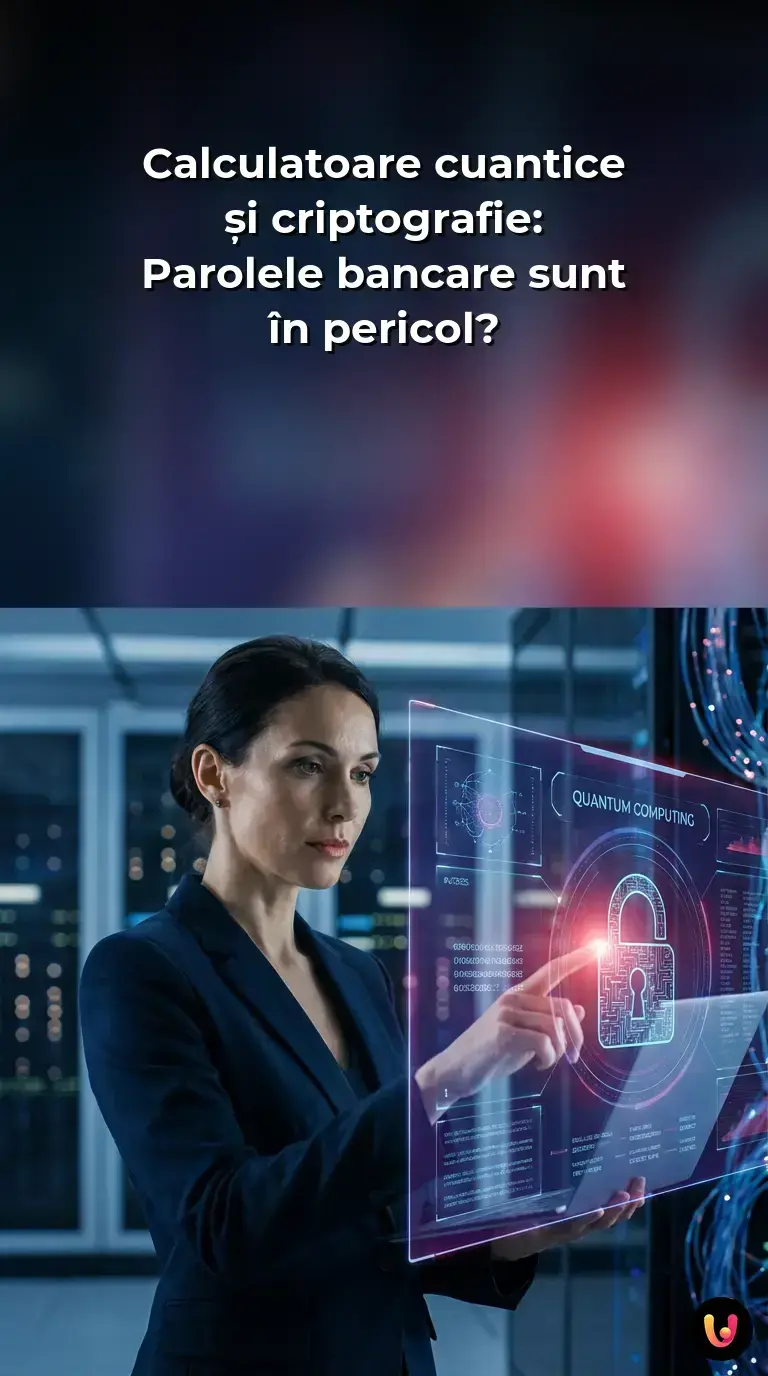 Concept de securitate cibernetică cuantică și protecție a datelor financiare bancare.