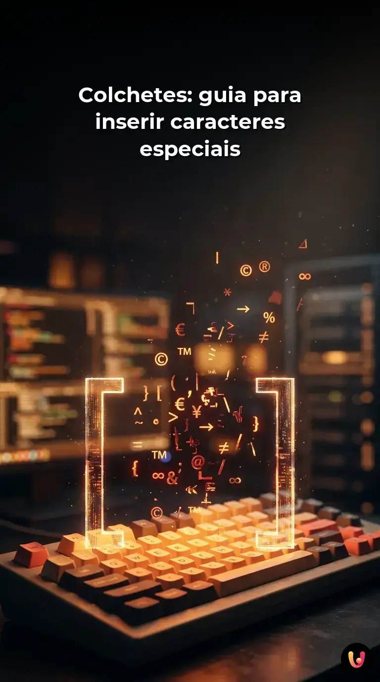 Teclado de computador focado nas teclas de colchetes e s&iacute;mbolos especiais.